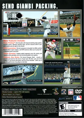 ESPN Major League Baseball box cover back